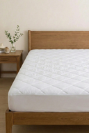 Kapitone Telalı Fitted Yatak Koruyucu Beyaz