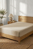 Pamuklu Lastikli Çarşaf Bej