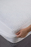 %100 Pamuk Fitted Sıvı Geçirmez Yatak Alezi Beyaz