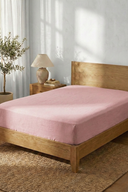 Pamuklu Lastikli Çarşaf Pembe